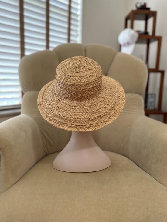 Auth HELEN KAMINSKI AUSTRALIA Natural Woven Raffia Straw Brim Sun Hat main image 8